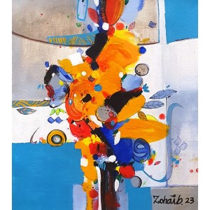 Zohaib Rind, 12 x 14 Inch, Acrylic On Canvas, Abstract Painting, AC-ZR-190